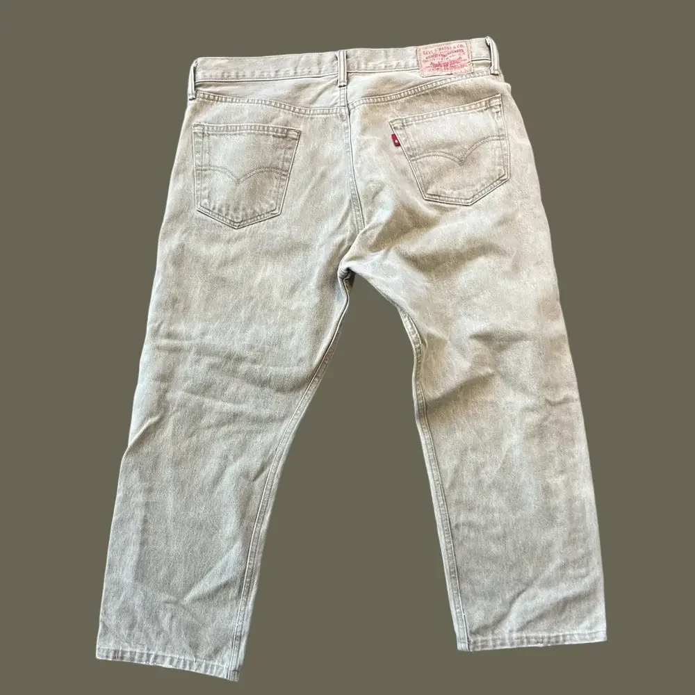 Levi 501 Vintage Button Fly Beige Denim Jeans